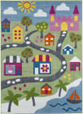 Lr Resources Whimsical 81281 Green - Blue Area Rug