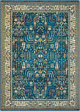 Nourison Aria Ar003 Teal Area Rug