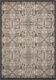 Nourison Caribbean Crb12 Ivory - Charcoal Area Rug