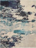 Nourison Celestial Ces02 Ivory Teal Blue Area Rug