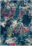 Nourison Fusion Fss17 Blue Multicolor Area Rug