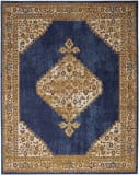 Nourison Home Grafix Grf43 Navy Gold Area Rug