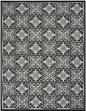 Nourison Home Aloha Alh34 Black White Area Rug