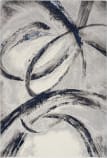 Inspire Me! Home Decor Brushstrokes Bsk02 Grey - Navy Area Rug