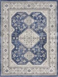 Nicole Curtis Series 4 Sr403 Grey - Navy Area Rug