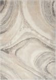 Inspire Me! Home Decor Brushstrokes Bsk03 Cream Grey Area Rug