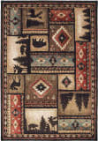 Oriental Weavers Woodlands 1041C Black - Multi Area Rug