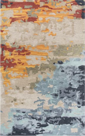 Murat Modern Orange Indoor/Outdoor Patio Rug - Lush Ambience