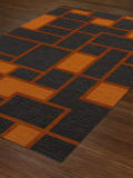 Rugstudio Creston Creston 2 Gray - Pumpkin Area Rug