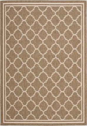  SAFAVIEH Courtyard Collection 2'7 x 5' Brown/Bone CY6914  Trellis Indoor/ Outside Waterproof Easy cleansingPatio Backyard Mudroom  Area Mat : Home & Kitchen