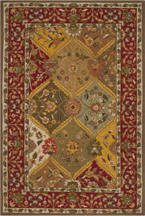 Blossom BLM673 Hand Hooked Runner Rug - Rust/Multi - 2'6x12' - Safavieh.