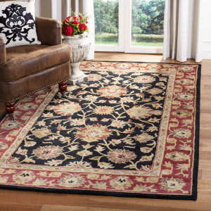 SAFAVIEH Heritage Collection X-Large Area Rug - 12' x 18', Blue & Brown,  Handmade Traditional Oriental Wool, Ideal for High Traffic Areas in Living