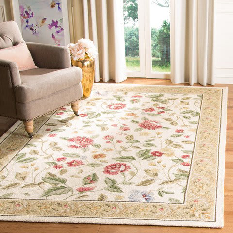 Safavieh Chelsea Collection 4' Round Ivory Hk141A Hand-Hooked French  Country Wool Area Rug - Imported Products from USA - iBhejo