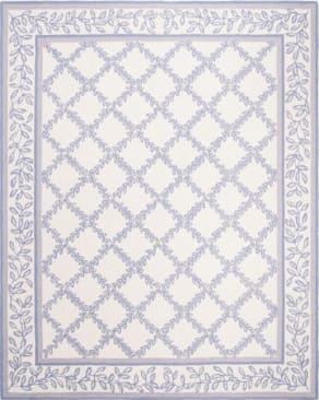 SAFAVIEH Chelsea Collection 8' Round Ivory HK116A Hand-Hooked French  Country Wool Area Rug 