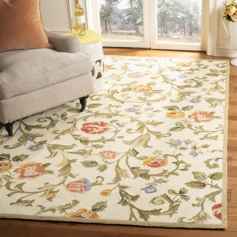 Safavieh HK55D-24 2 Ft. - 6 In. x 4 Ft. Accent- Country - Floral Chelsea  Hand Hooked Rug, 1 - Fry's Food Stores