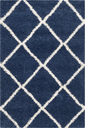 Safavieh Hudson Shag SGH284C Navy - Ivory 9' x 12' Area Rug