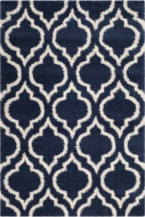 Safavieh Hudson Shag SGH284C Navy - Ivory 9' x 12' Area Rug