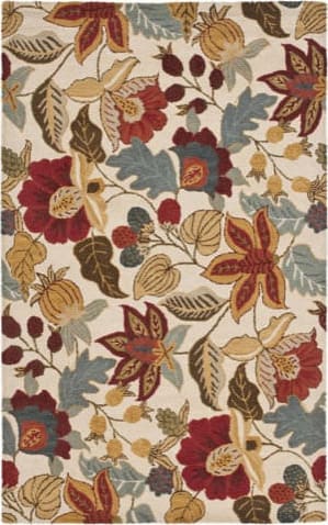 SAFAVIEH Blossom BLM912B Hand-hooked Ivory / Multi Rug 3' x 5', 3' x 5' -  Kroger