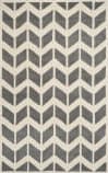 Safavieh Chatham Cht746d Dark Grey / Ivory Area Rug