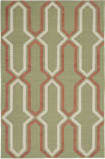 Safavieh Dhurries Dhu559c Green / Rust Area Rug