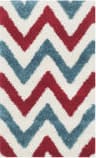 Safavieh Safavieh Kids Shag Sgk564b Ivory - Red Area Rug