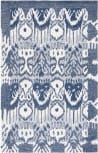 Safavieh Ikat Ikt651m Blue / Ivory Area Rug