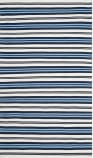 Lauren Ralph Lauren Leopold Stripe Lrl2462B White / French Blue Area Rug