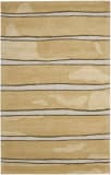 Martha Stewart Chalk Stripe Msr3617B Toffee Gold Area Rug