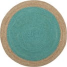 Safavieh Natural Fiber Nf801E Teal / Natural Area Rug