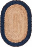 Safavieh Natural Fiber Nfb261N Natural / Navy Area Rug