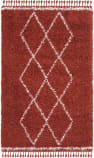 Safavieh Pro Lux Shag Plx435P Rust / Creme Area Rug