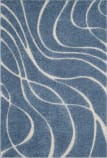 Safavieh Florida Shag Sg471-6011 Light Blue / Cream Area Rug