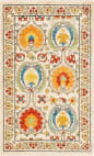 Solo Rugs Suzani  3'2'' x 5'2'' Rug