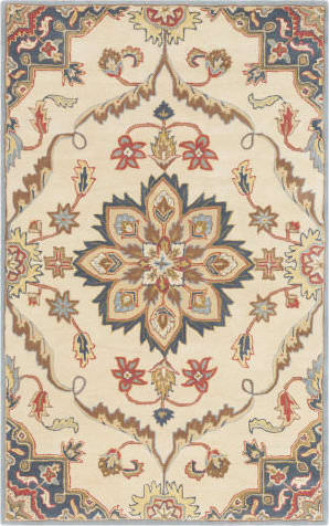 Surya Caesar Ink Beige Sea Foam Wool Square Area Rug - 8x8