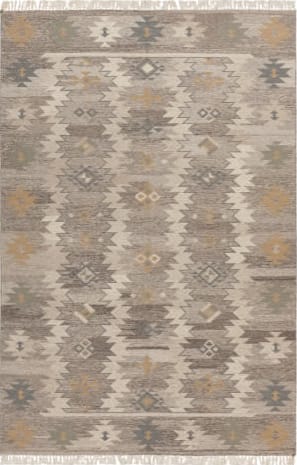 Surya Fowler 5 X 8 (ft) Gray Indoor Abstract Industrial Area Rug