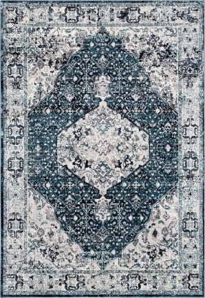 Swirls Pattern Peacock Design Area Rug Black/Blue – Handcraft Rugs