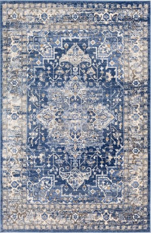 Toulouse Solid Color Machine Tufted Polyester Indoor / Outdoor Area Rug in Indigo Blue Set Eider & Ivory Rug Size: Rectangle 2' x 4