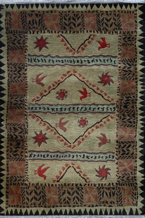 2-Feet 6-Inch by 10-Feet Surya Anastacia ANA-8409 Hand Knotted Semi-Worsted New Zealand Wool Southwest Runner 2-Feet 6-Inch by 10-Feet Surya Anastacia ANA-8409 Hand Knotted Semi-Worsted New Zealand Wool Southwest Runner