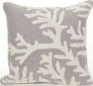 Trans-Ocean Frontporch Pillow Coral 1620/47 Silver