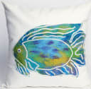 Trans-Ocean Visions Ii Pillow Batik Fish 3124/04 Aqua Area Rug