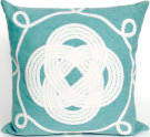 Trans-Ocean Visions Ii Pillow Ornamental Knot 4143/04 Aqua Area Rug