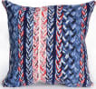 Trans-Ocean Visions Iii Pillow Braided Stripe 412503 Navy