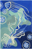 Trans-Ocean Capri Jelly Fish 1665/04 Ocean Area Rug