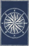 Trans-Ocean Frontporch Compass 1447/33 Navy Area Rug