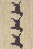 Trans-Ocean Frontporch Doggies 1467/48 Black Area Rug