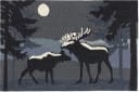 Trans-Ocean Frontporch Moonlit Moose 4510/47 Night Area Rug