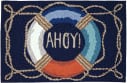 Trans-Ocean Frontporch Ahoy 4554/33 Navy Area Rug