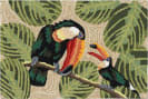 Trans-Ocean Frontporch Two Cute Toucans 4621/12 Neutral Area Rug