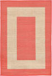 Trans-Ocean Tulum Border Orange Area Rug