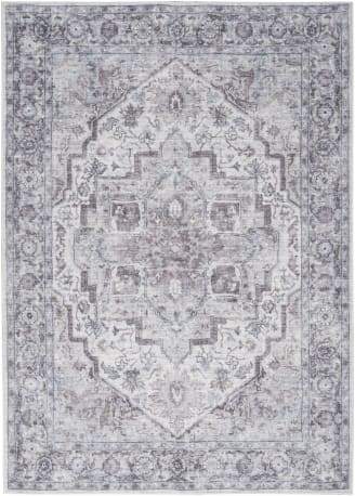 Nicole Curtis Machine Washable Series 1 SR101 Ivory/Grey Rug - Rug & Home